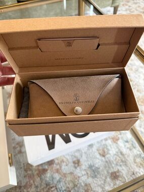 Brunello Cucinelli Gold Frame Glasses with duster, case, original box